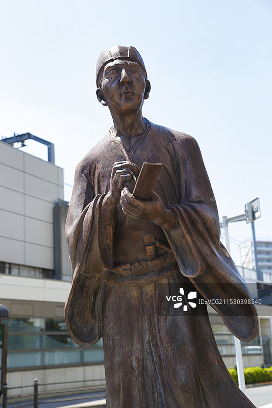 松尾芭蕉雕像图片素材