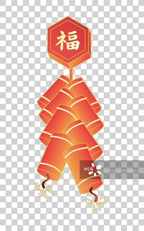 中国文化新年新春元旦祈福喜庆鞭炮元素图片素材