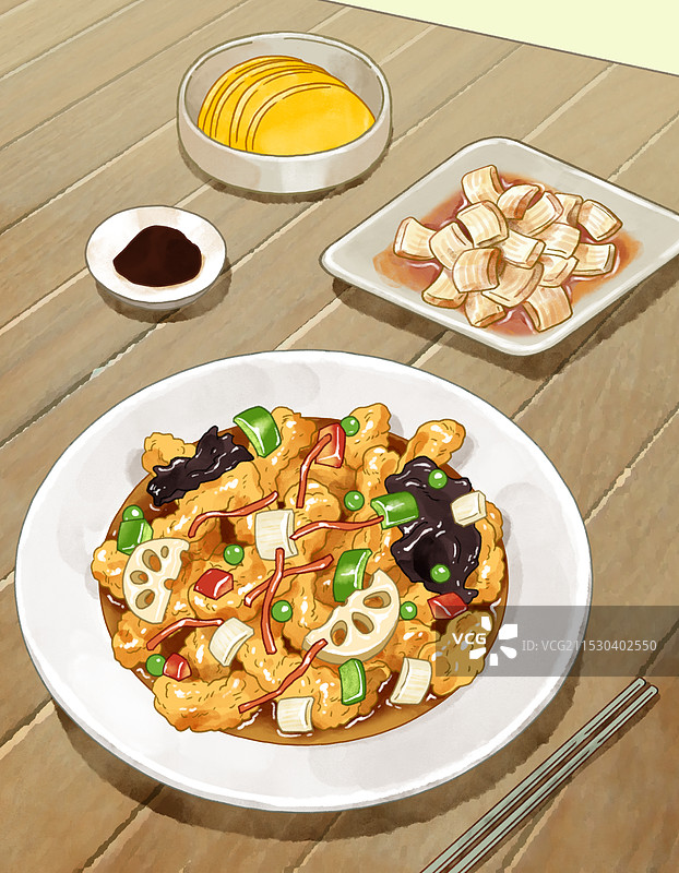 插图，角色，面部表情，苹果，环境图片素材