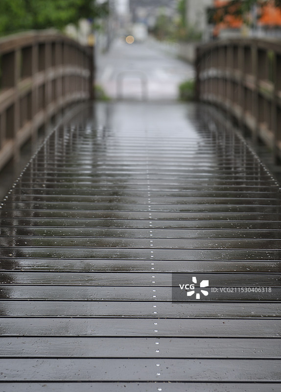 湿滑的木桥图片素材