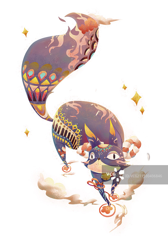 中国风东方国风狐狸插画图片素材