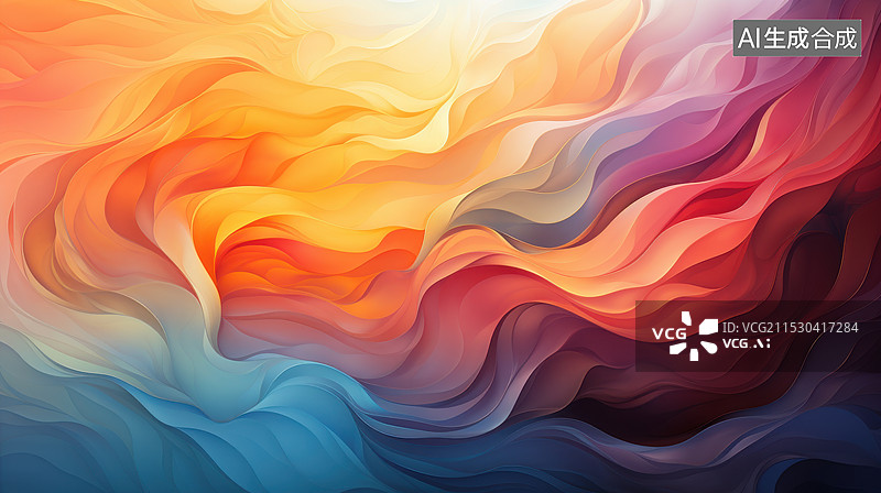 【AI数字艺术】彩色抽象流动艺术背景壁纸图片素材