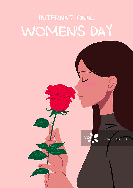 女性，国际妇女节，女性，玫瑰，韩国图片素材