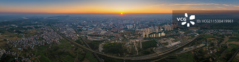 来宾市城市全景图片素材