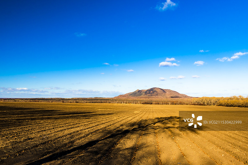 五大连池风景区老黑山火山远眺图片素材