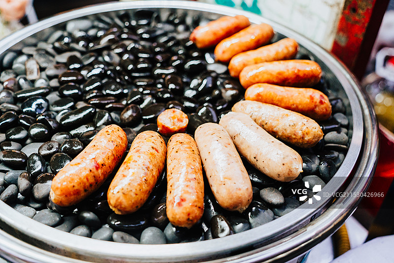 石子烤热狗火腿肠图片素材