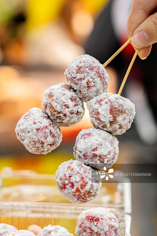 山楂霜糖山楂秋天风物秋季美味图片素材