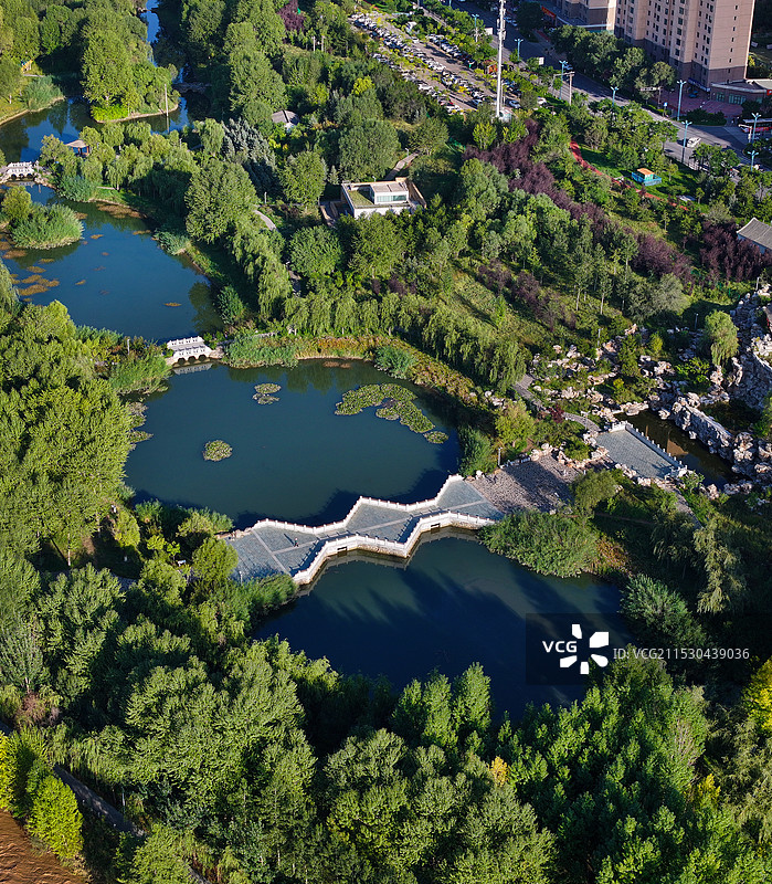 青海省西宁市青海体育中心海湖体育中心航拍图片素材