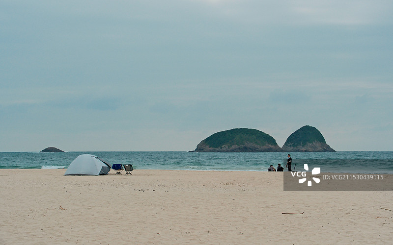 香港-海边露营图片素材