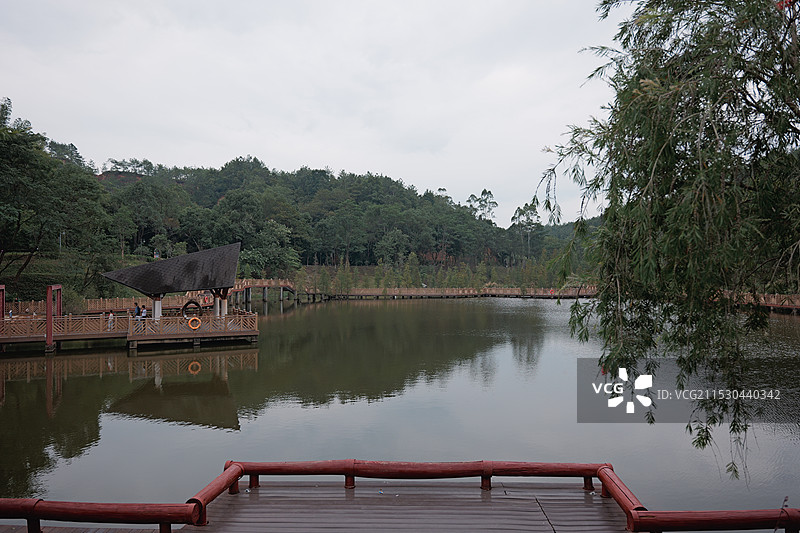 兴宁神光山，合水水库图片素材