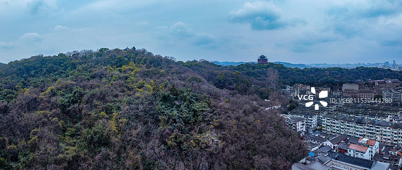 杭州 吴山城隍阁 吴山景区 西湖 吴山广场 银泰百货图片素材