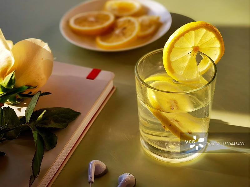 任务投稿：中式饮品系列之中式柠檬茶（午后休闲时光）图片素材