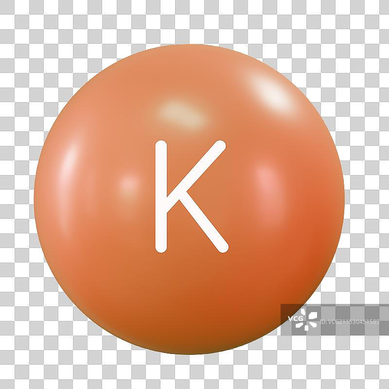 钾元素周期表金属元素化学研究3D卡通插画元素图片素材