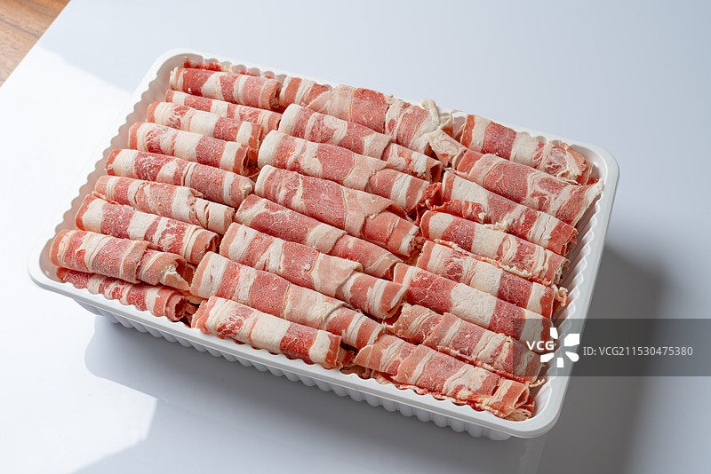 冷冻的肥牛卷图片素材