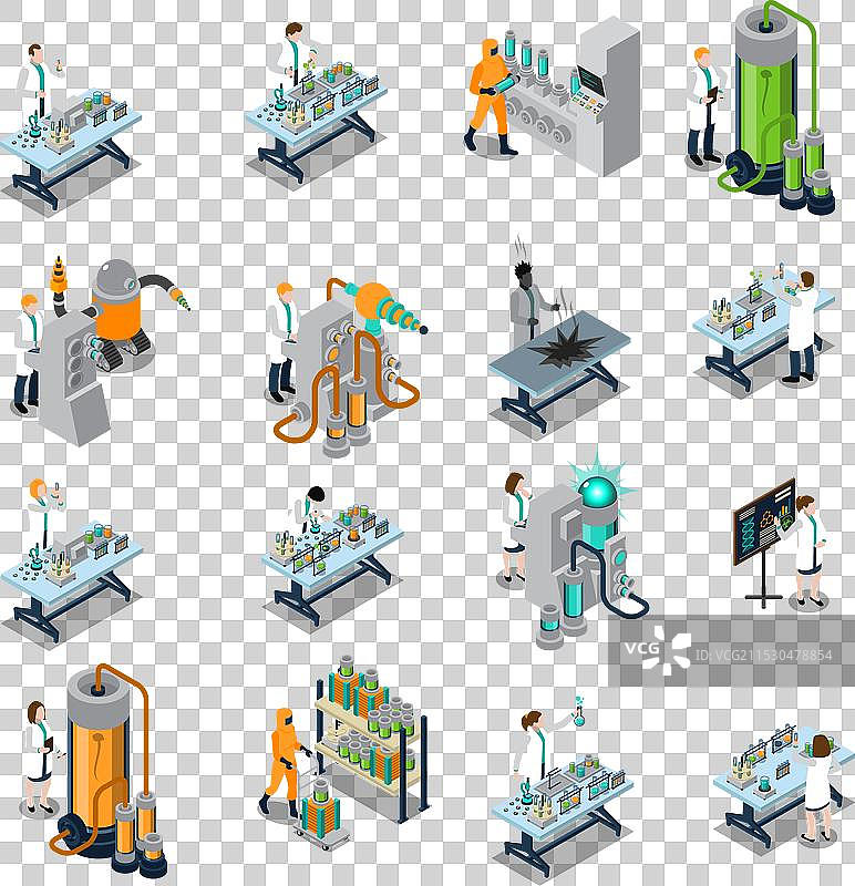 科学家图标集图片素材