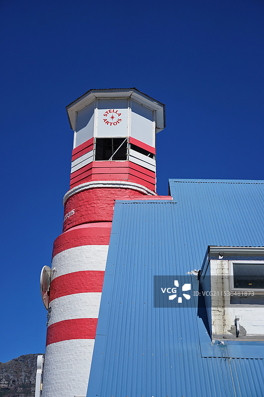 南非开普敦，豪特湾HOUT BAY，码头灯塔图片素材