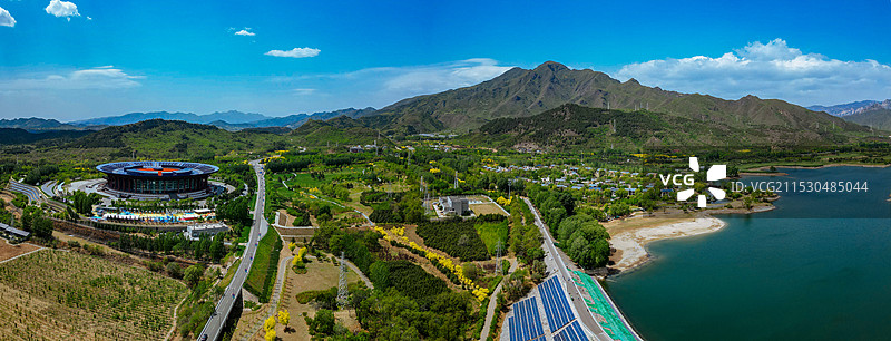 北京 雁栖湖 会展中心 凯宾斯基酒店 雁栖塔 会议中心 北台上水库图片素材