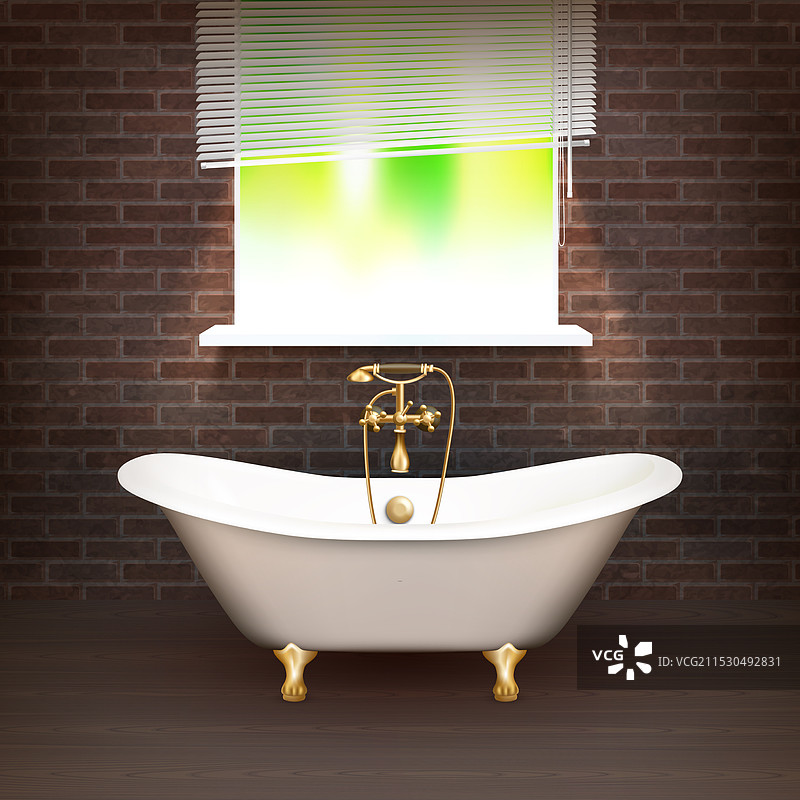 逼真的浴室海报图片素材