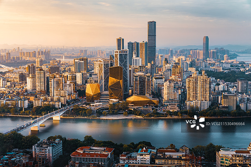 日落时分柳州城市风光图片素材