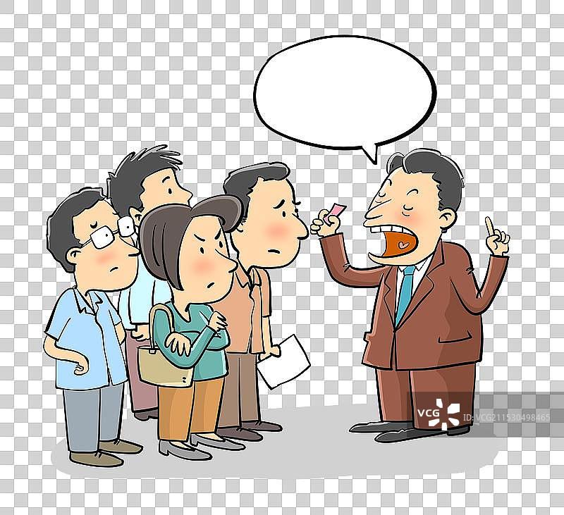 面对愤怒人群讲话的领导图片素材