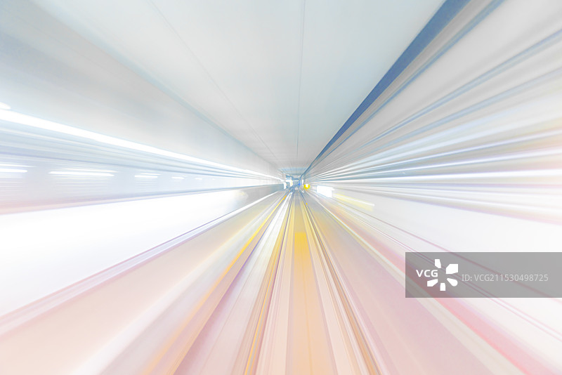 无人驾驶地铁隧道未来科技感时空穿梭画面背景图片素材