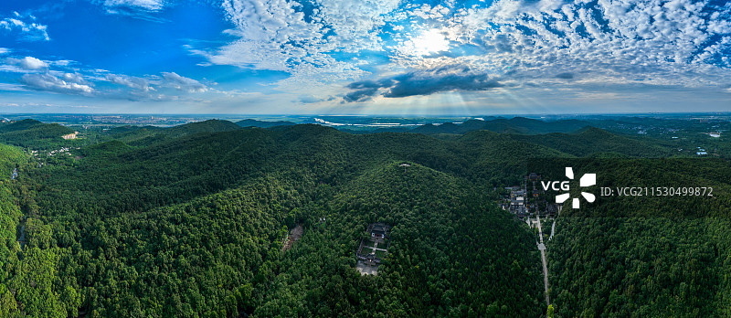 八公山风景区全景+安徽省淮南市八公山区八公山风景区图片素材