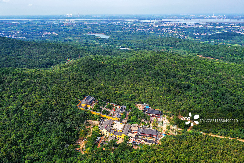 八公山与淮河+安徽省淮南市八公山区八公山风景区图片素材