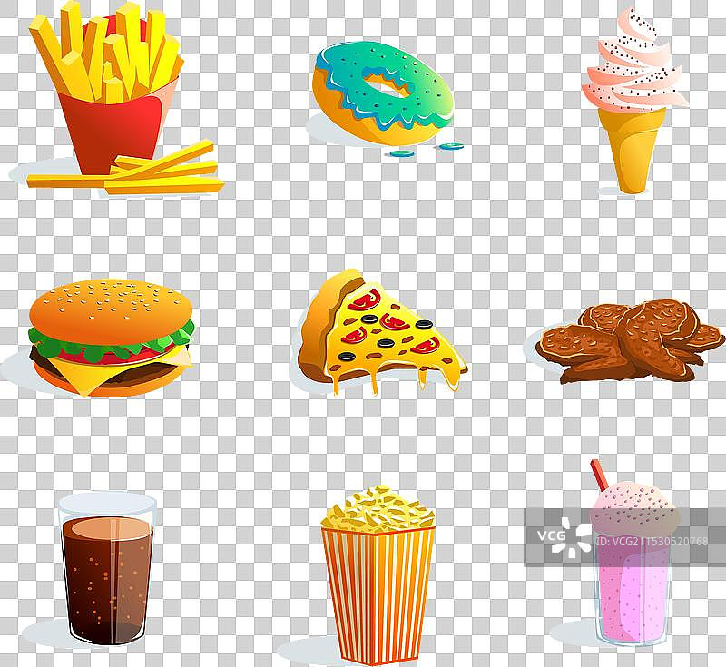 快餐卡通系列图片素材