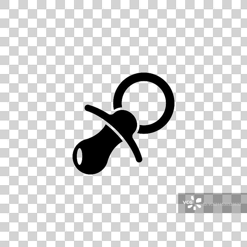 简单的黑色奶嘴轮廓图片素材