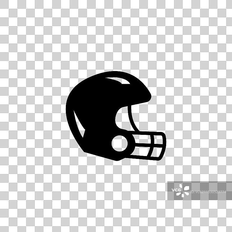 现代黑色运动头盔的轮廓图片素材