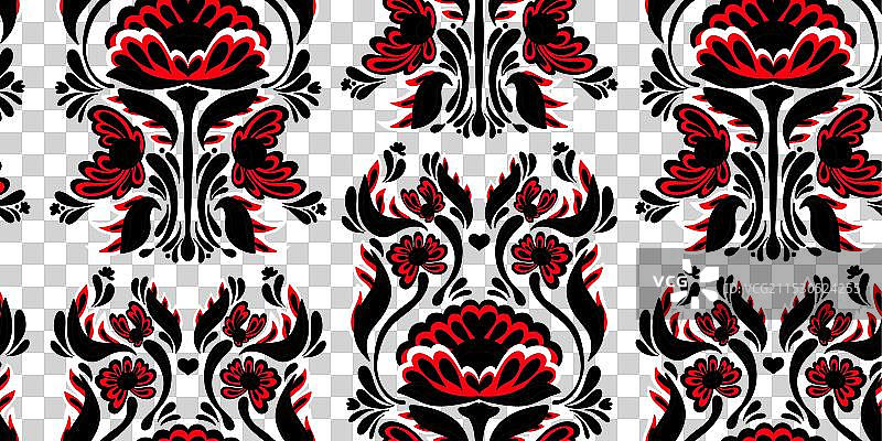 乌克兰民间艺术花卉杂色装饰民族风格图片素材