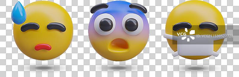 情感符号、疾病、恐惧、震惊的集合图片素材