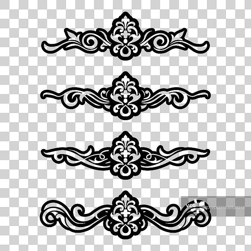 经典复古婚礼装饰框架分隔符图片素材