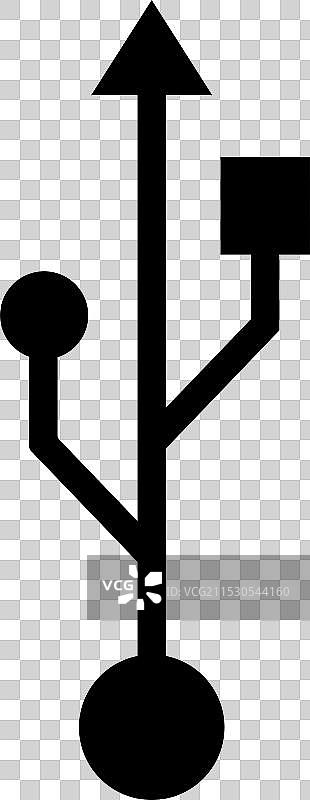 USB图标 USB符号 闪存盘图标 USB端口标志图片素材