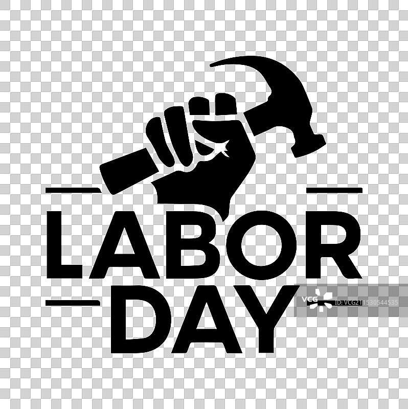 劳动节排版锤子剪影图片素材