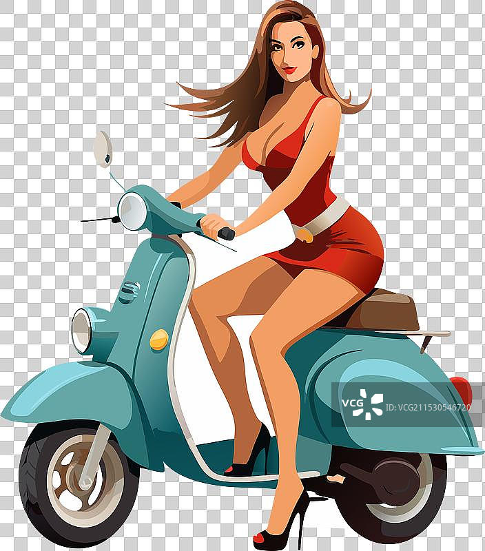 美丽的年轻女性，长着棕色的头发图片素材