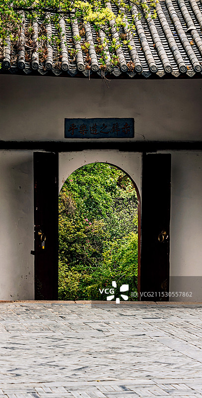 湖北黄冈东坡赤壁景区迎素月门建筑景观图片素材