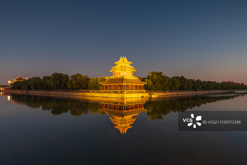 北京角楼亮灯图片素材