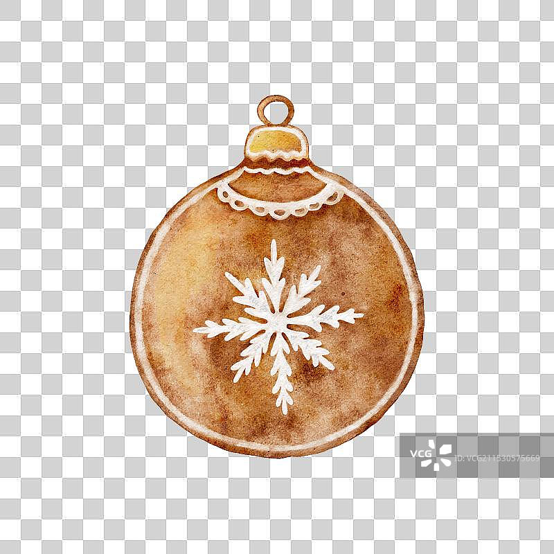 水彩圣诞节假日姜饼饼干图片素材