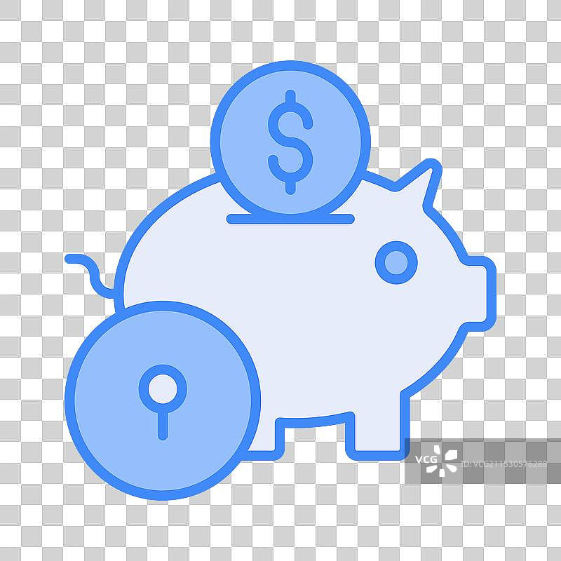 储蓄罐和金币，金融服务安全保障图片素材