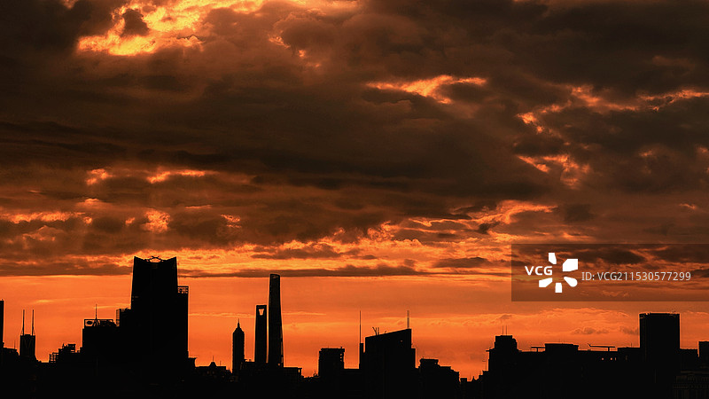 日出胜火江山美如画图片素材