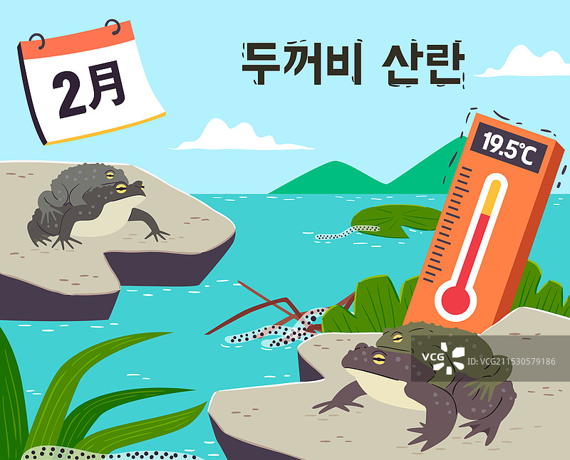 两栖动物，濒危物种，蟾蜍，产卵，气候变化，温度计图片素材