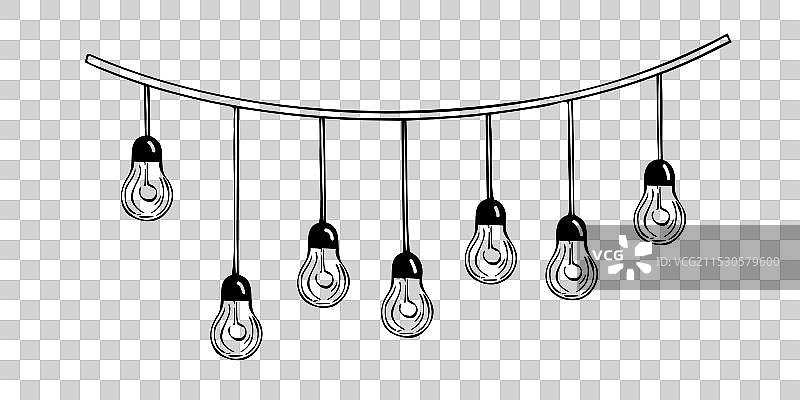 悬挂灯串图片素材