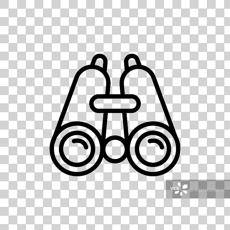 望远镜图标，背景为白色图片素材