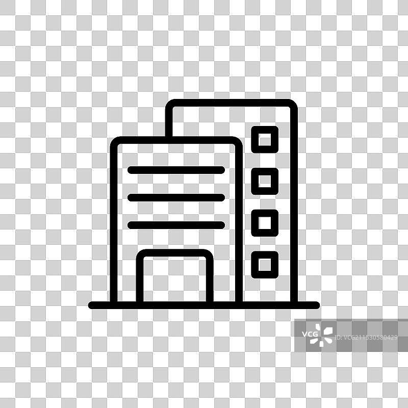 建筑图标，背景为白色图片素材