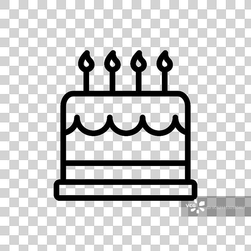 蛋糕图标，背景为白色图片素材