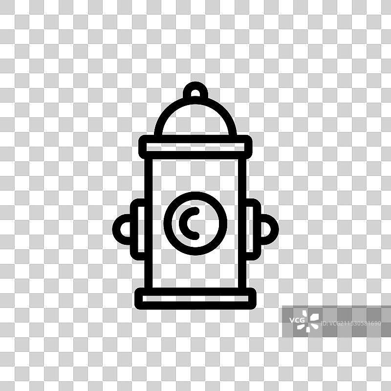 消防栓图标，背景为白色图片素材