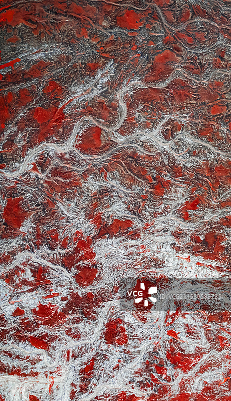 辽宁辽阳尾矿库景观航拍图片素材