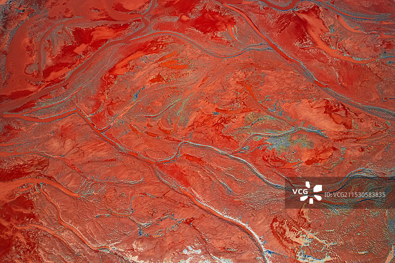 辽宁辽阳尾矿库景观航拍图片素材