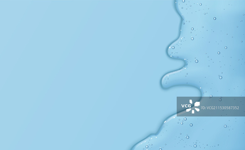 蓝色背景上的精华凝胶流动图片素材